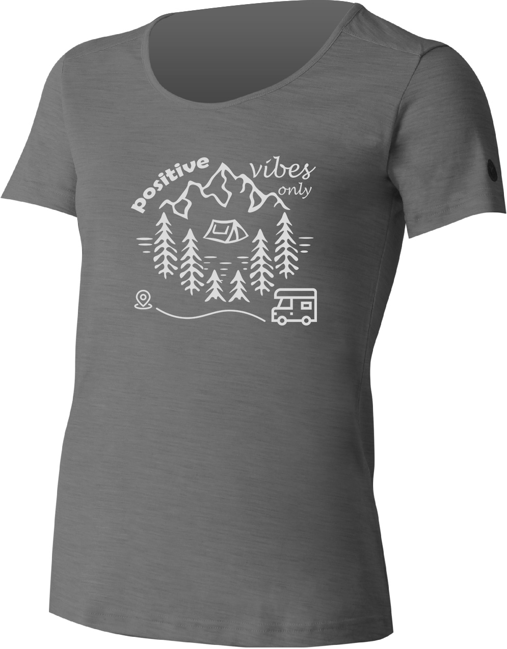 Lasting dámske bambusové tričko BEAT 8400 šedé s tlačou Veľkosť: S