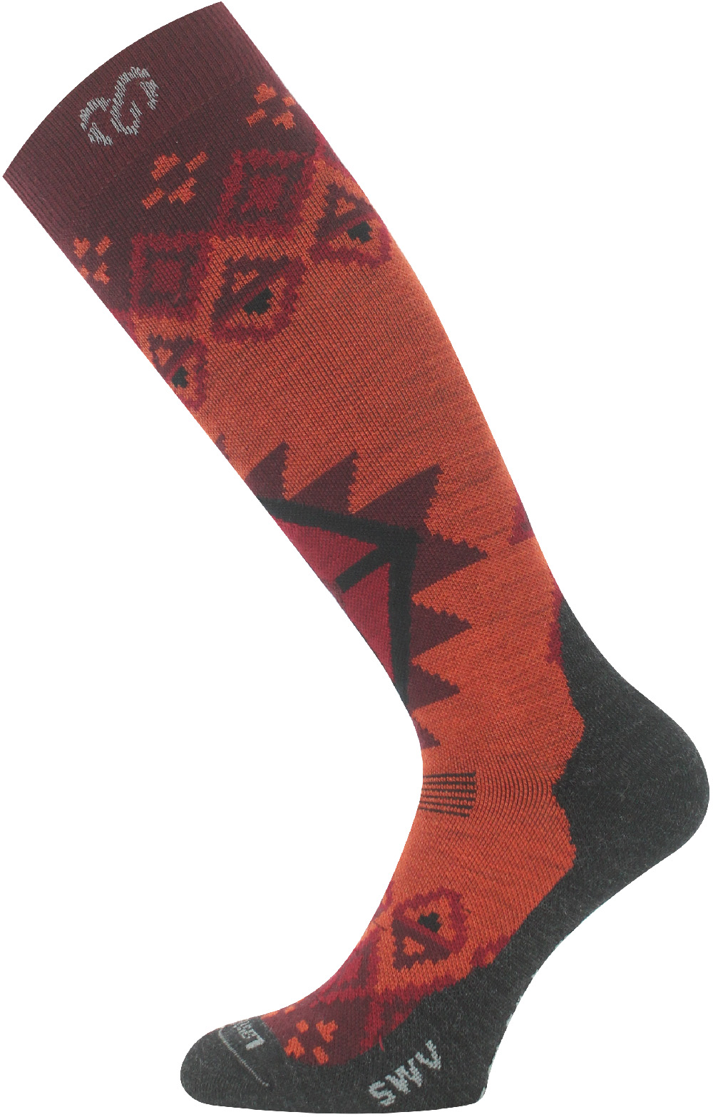 Lasting merino lyžiarske podkolienky SWV 390 hnedé Veľkosť: L 8596445230321
