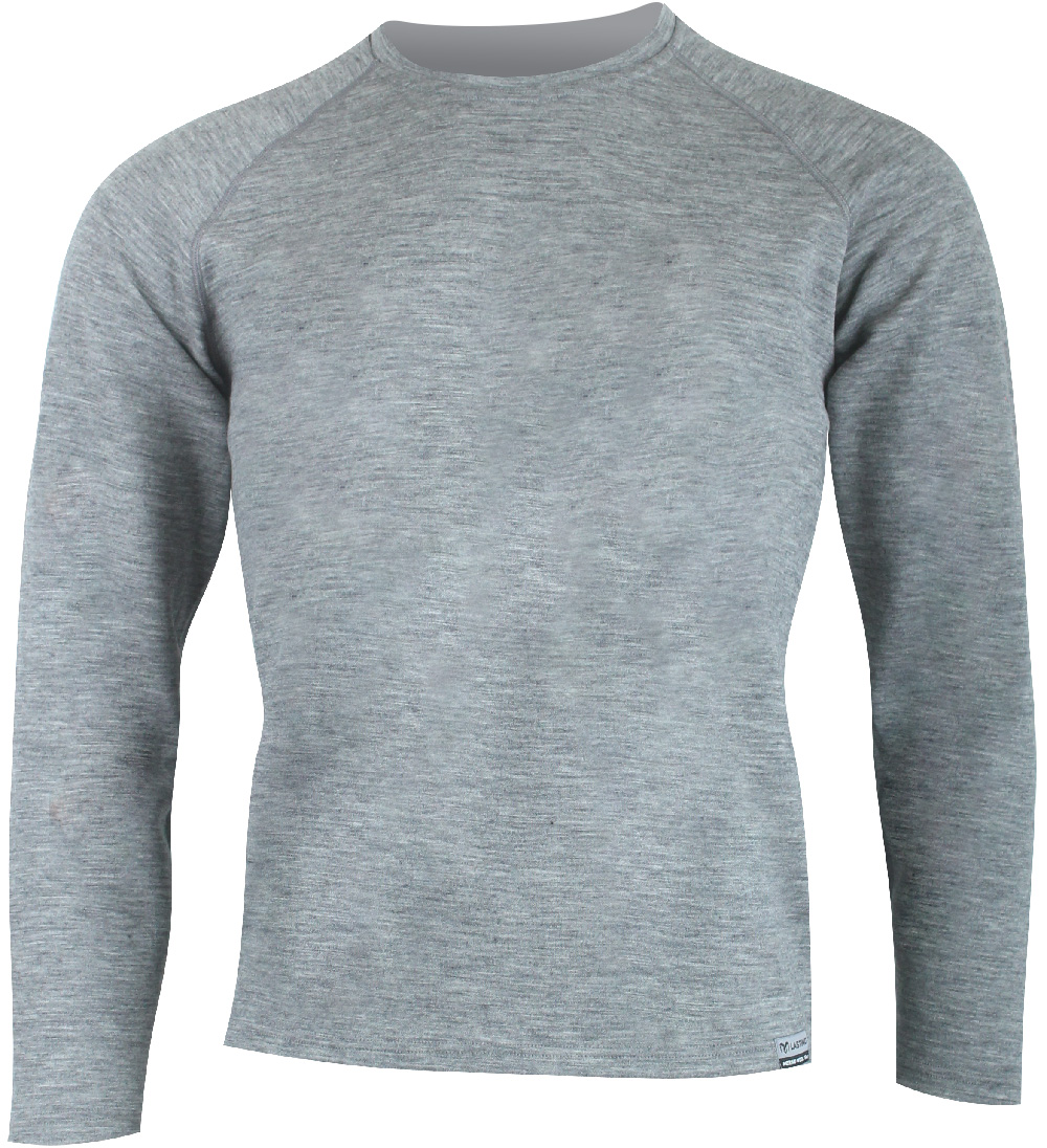 Lasting pánska merino mikina WITY 8484 sivá Veľkosť: 2XL