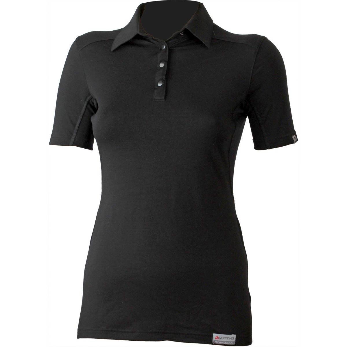Lasting dámska merino polo košeľa ALISA 9090 čierna Veľkosť: L