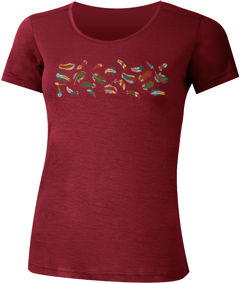 Lasting dámske merino tričko s tlačou FLAVIA 4949 ružové Veľkosť: S