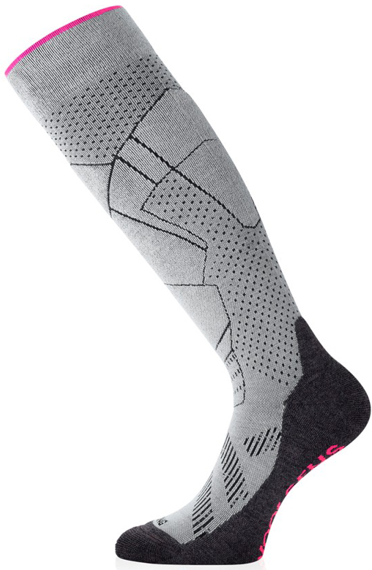 Lasting merino lyžiarske podkolienky FWU 848 sivé Veľkosť: (38-41) M