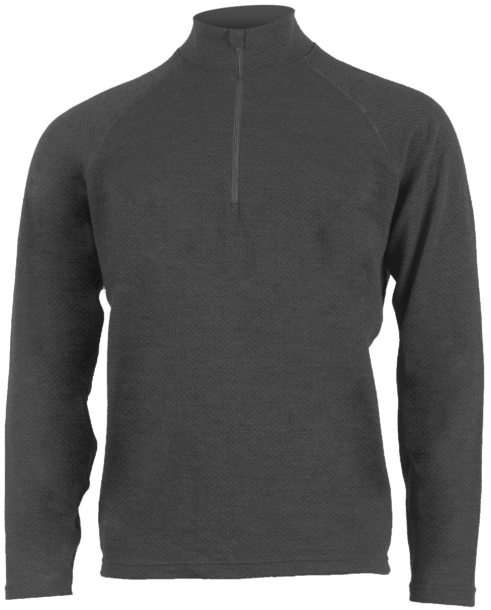 Lasting vlnené merino tričko so zipsom pri krku HONOS 8160 sivé Veľkosť: 2XL