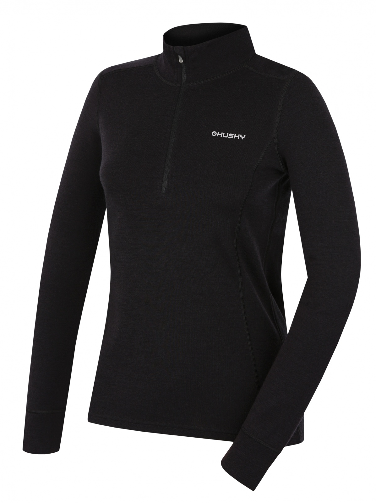 Husky Dámska merino mikina Aron Zip L black Veľkosť: S