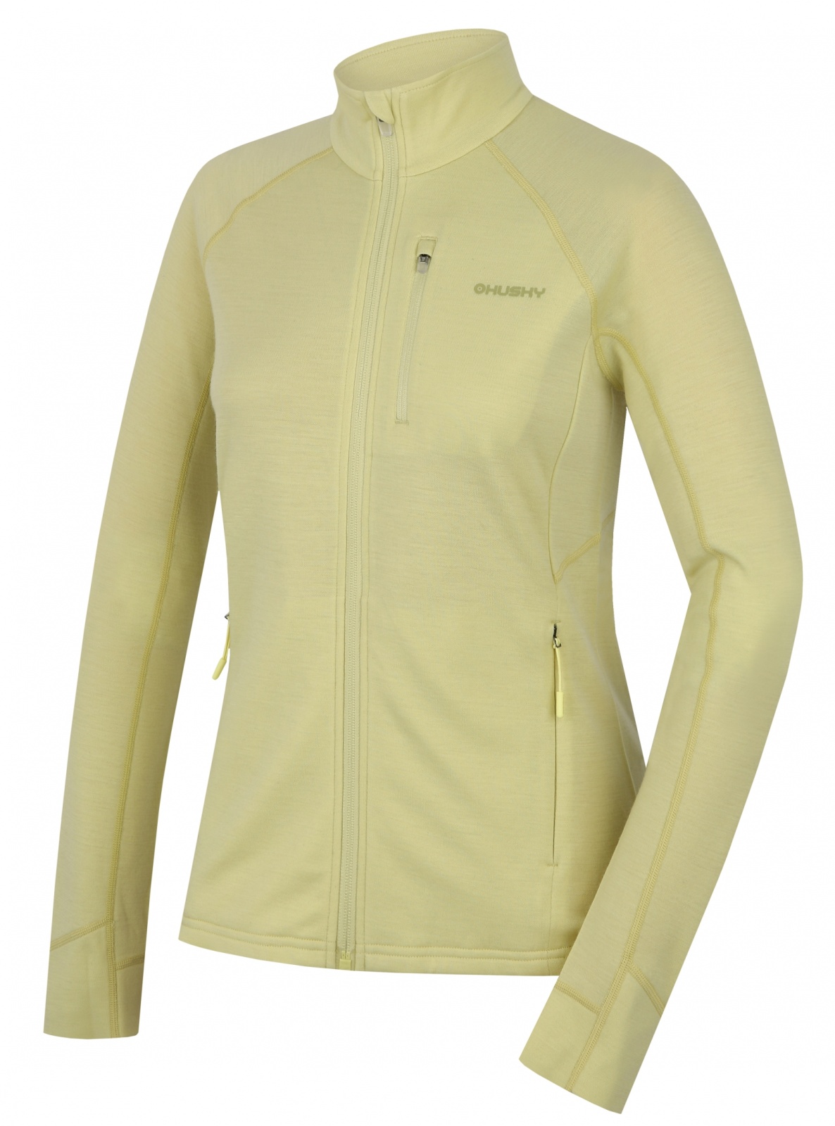 Husky Dámska mikina z merino vlny Alou L bright green Veľkosť: L