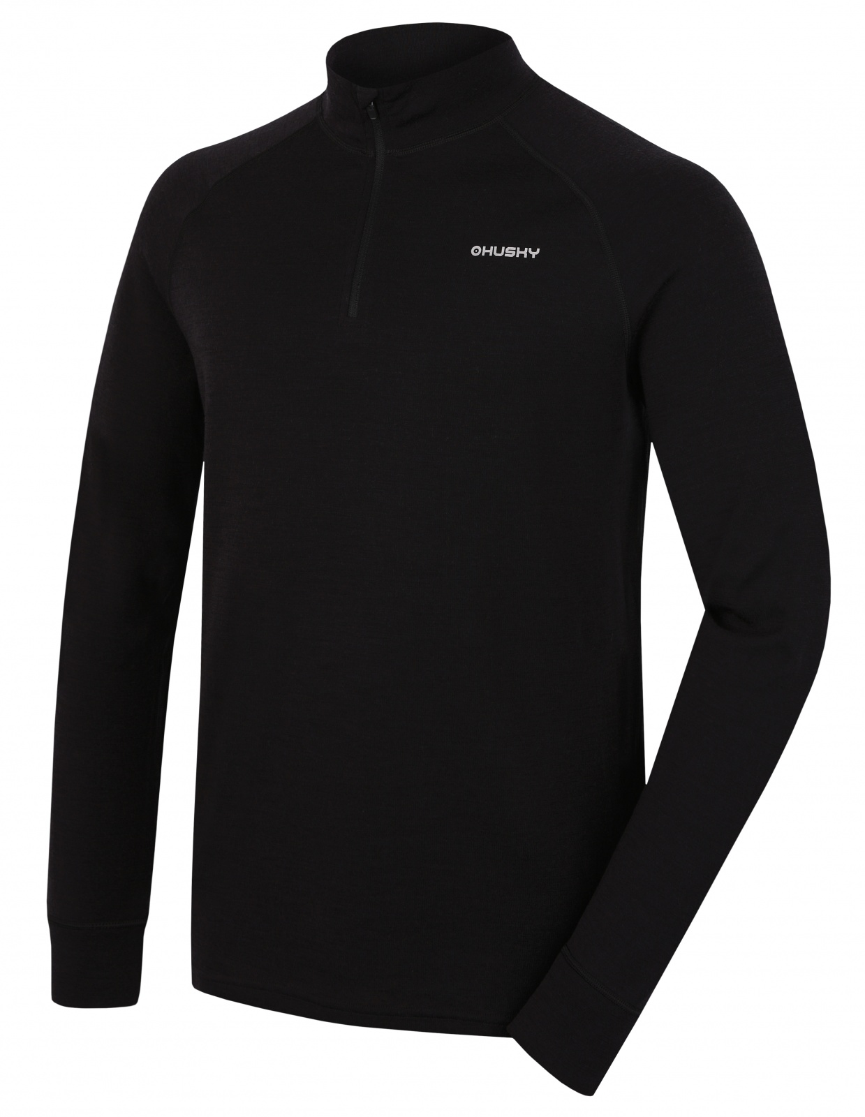 Husky Pánska merino mikina Aron Zip M black Veľkosť: L