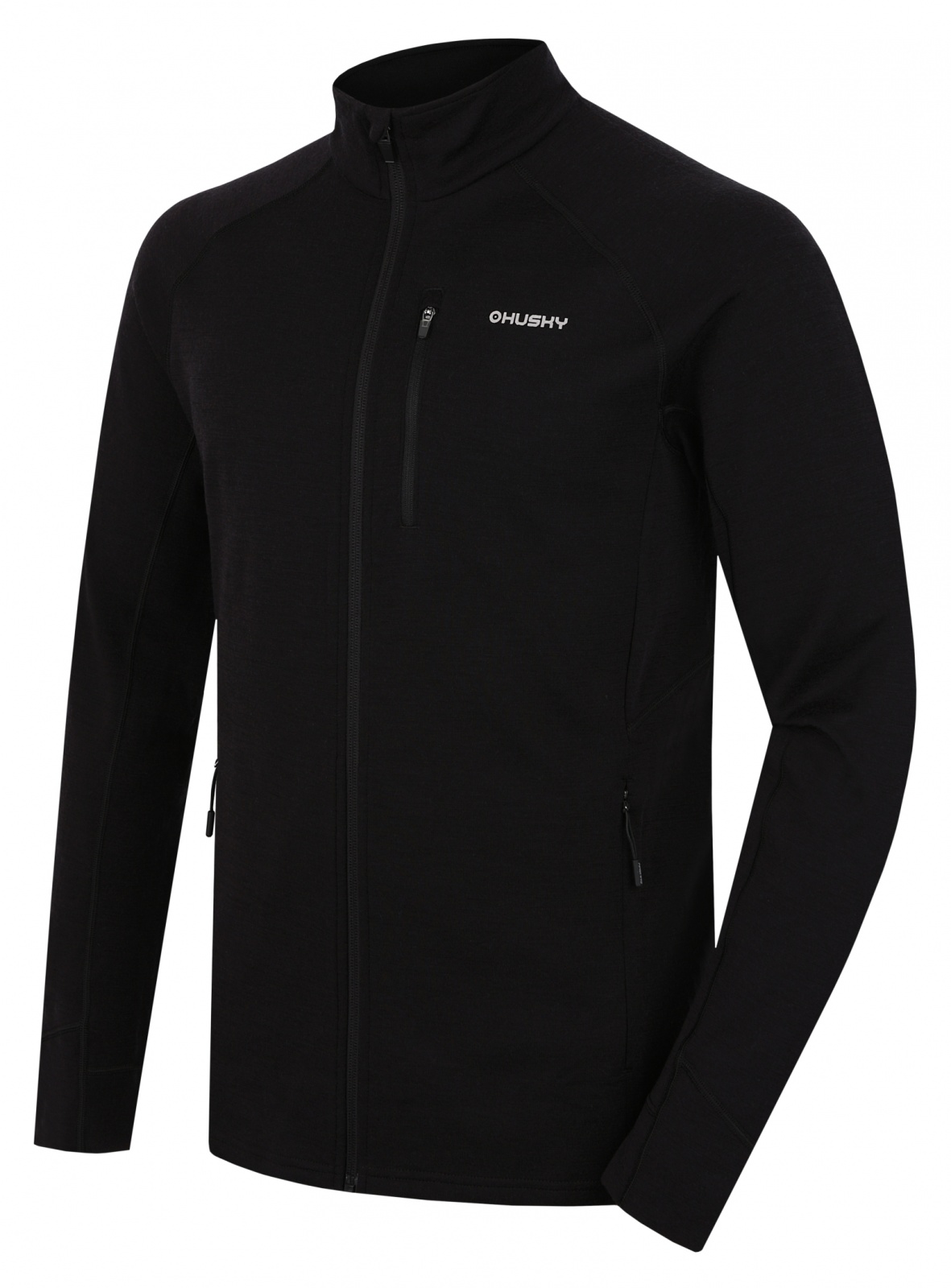 Husky Pánska mikina z merino vlny Alou M black Veľkosť: XL