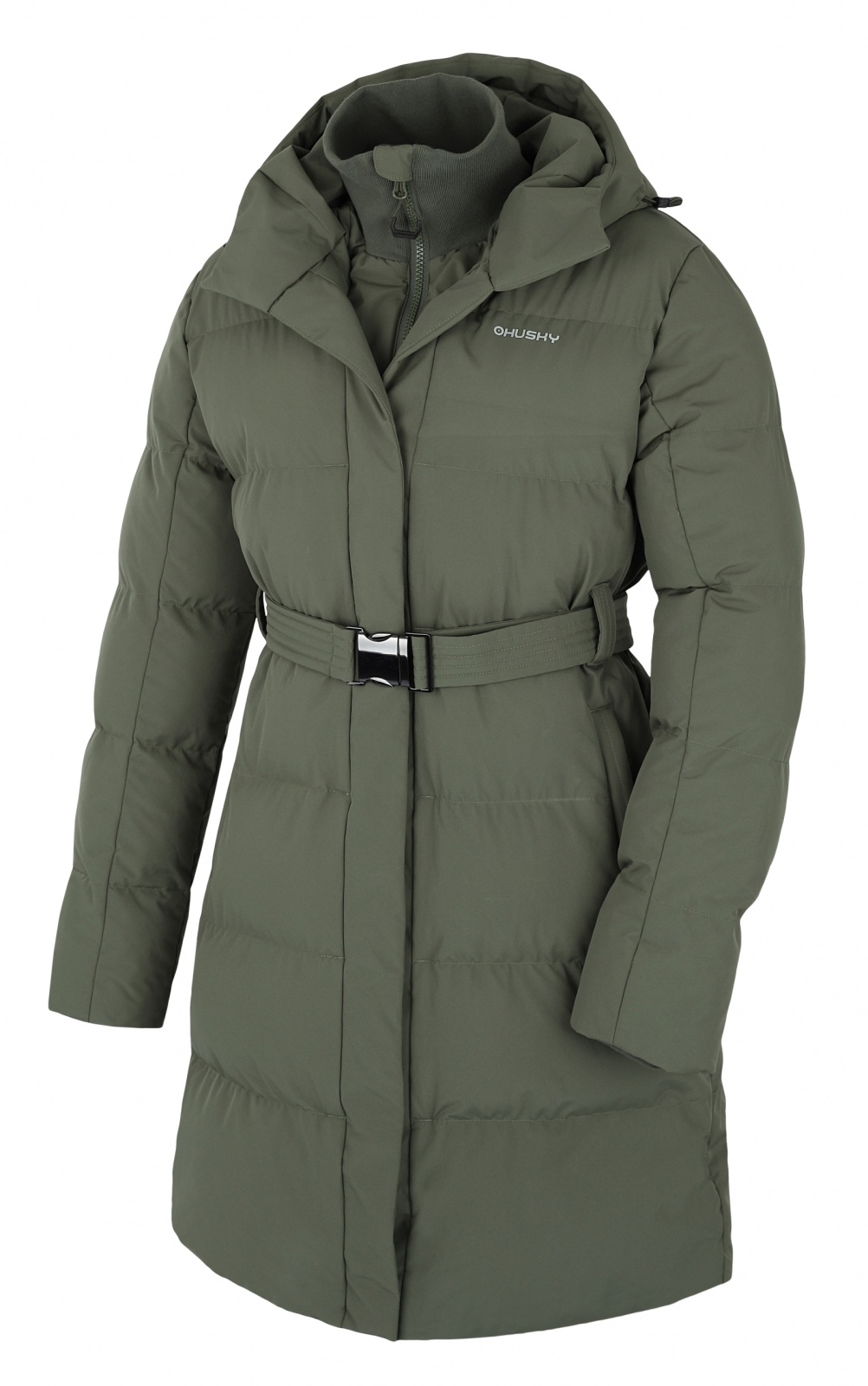 Husky Dámsky hardshellový plnený kabát Nerine L khaki Veľkosť: XL