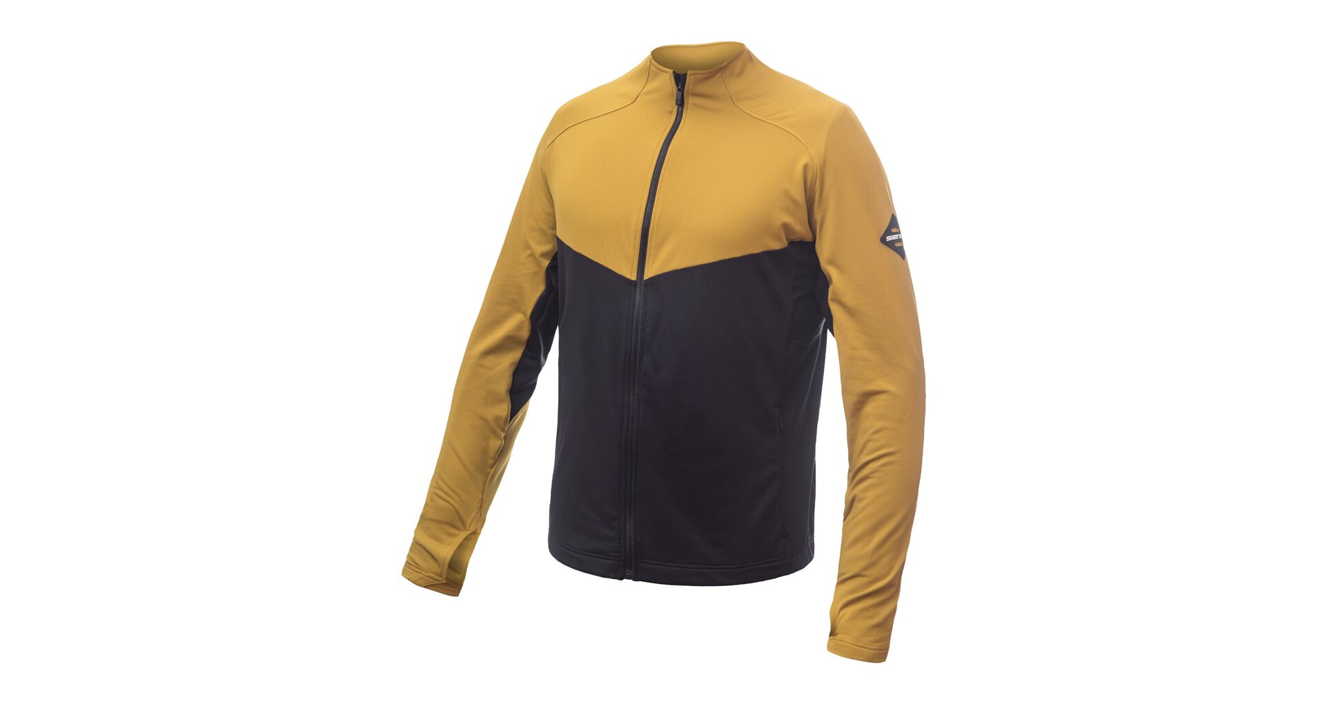 SENSOR COOLMAX THERMO pánska mikina celozips čierna/mustard Veľkosť: L 8592837086460