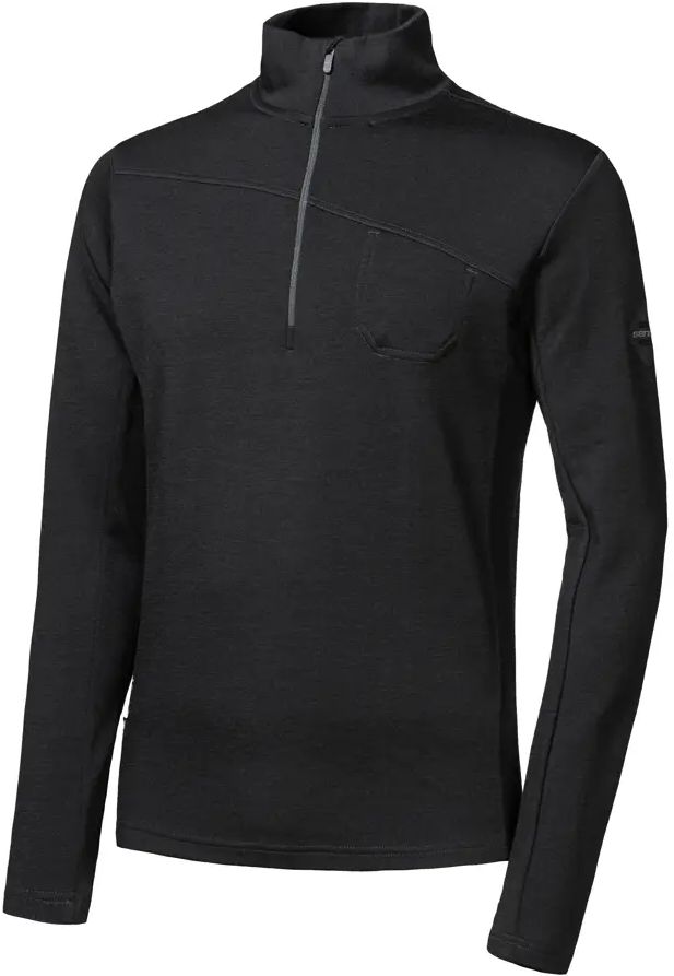 SENSOR MERINO EXTREME UP pánska mikina dl.rukáv zips čierna Veľkosť: S