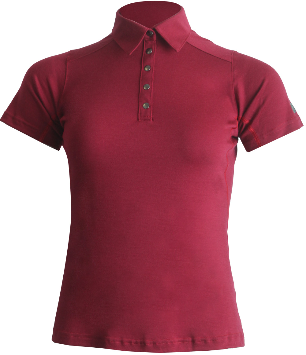 Lasting Lastin dámske merino polo tričko ALISA 4949 červená Veľkosť: S