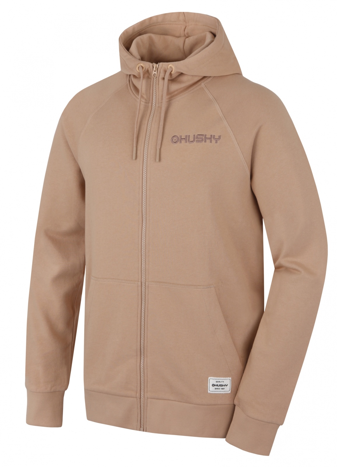 Husky Pánska bavlnená mikina Brool M beige Veľkosť: XL