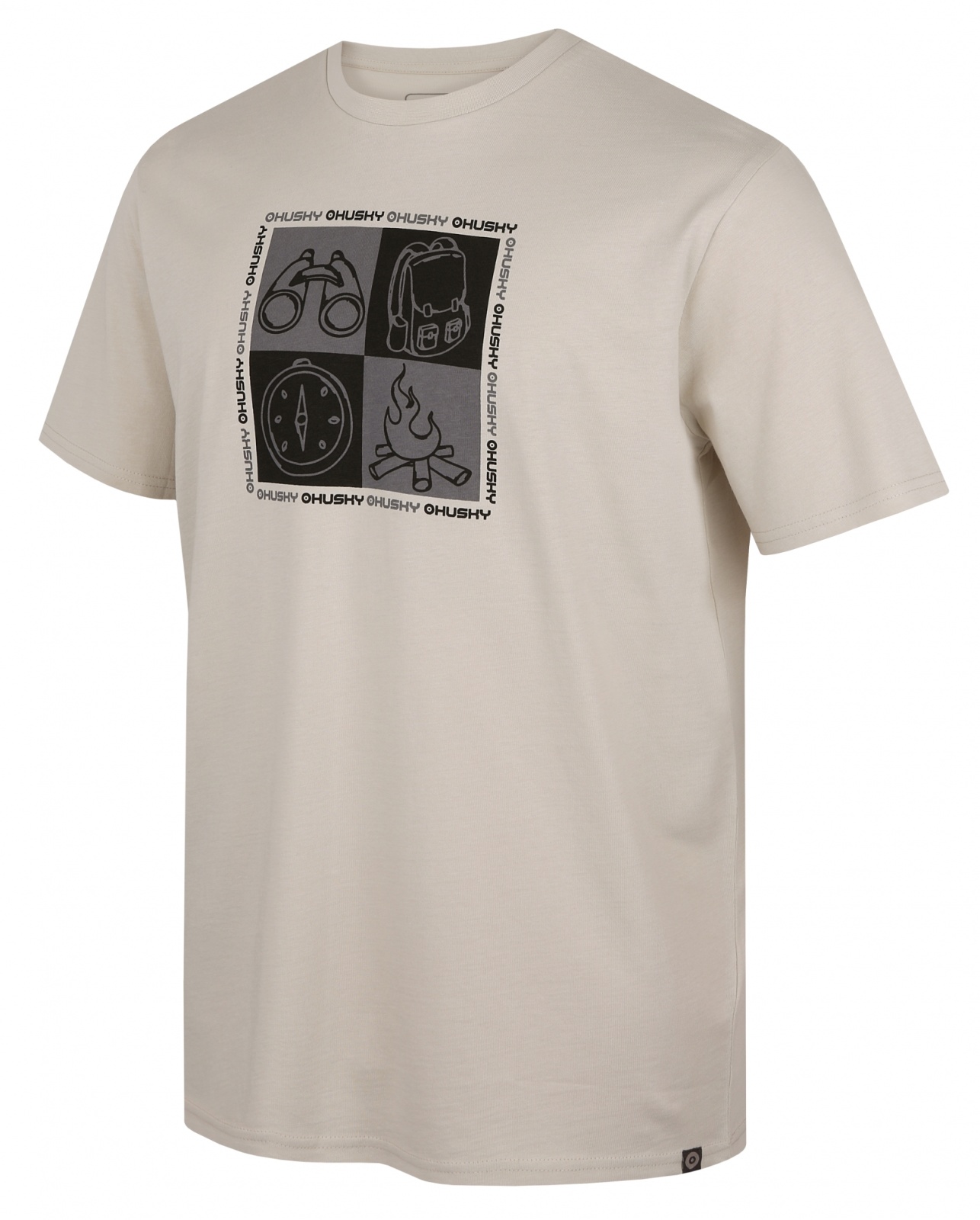 Husky Pánske bavlnené tričko Tee Square M grey Veľkosť: S