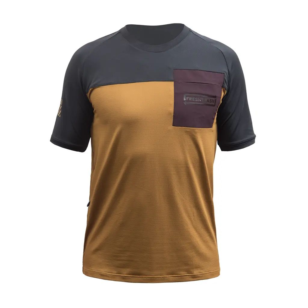 Fresh Trash MEN'S HORIZON POCKET SHORT SLEEVE JERSEY GOLDEN/BLACK Veľkosť: S