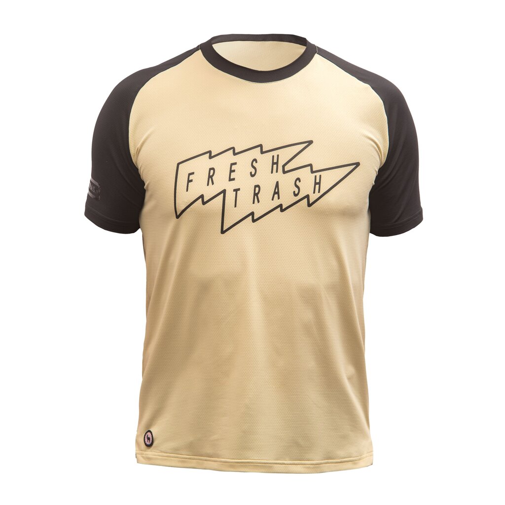 Fresh Trash MEN'S HORIZON SHORT SLEEVE TEE SAND/BLACK Veľkosť: M