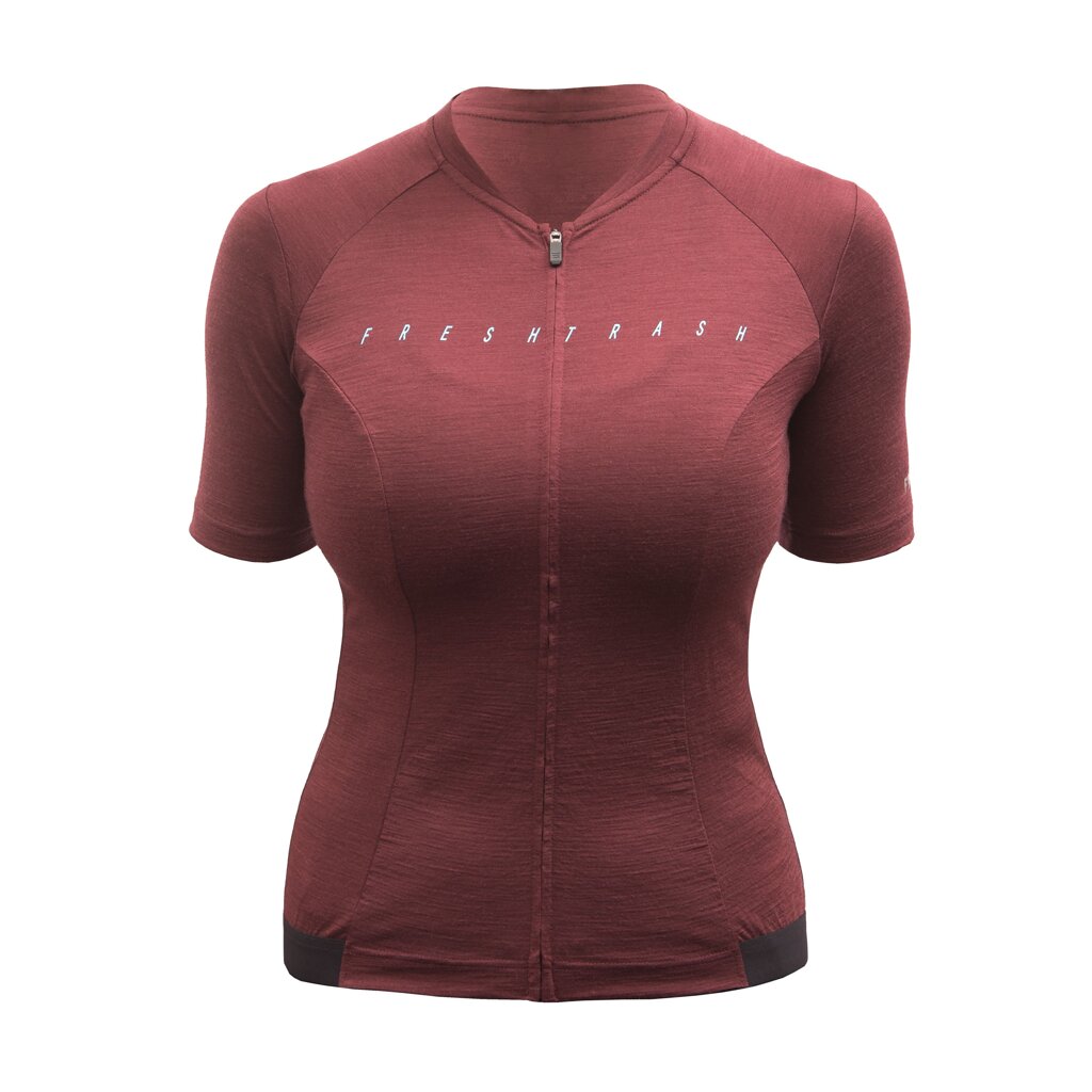 Fresh Trash WOMEN'S LITE MERINO JERSEY MERLOT RED Veľkosť: S
