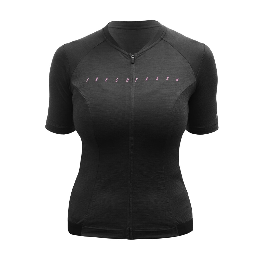 Fresh Trash WOMEN'S LITE MERINO JERSEY TRUE BLACK Veľkosť: S