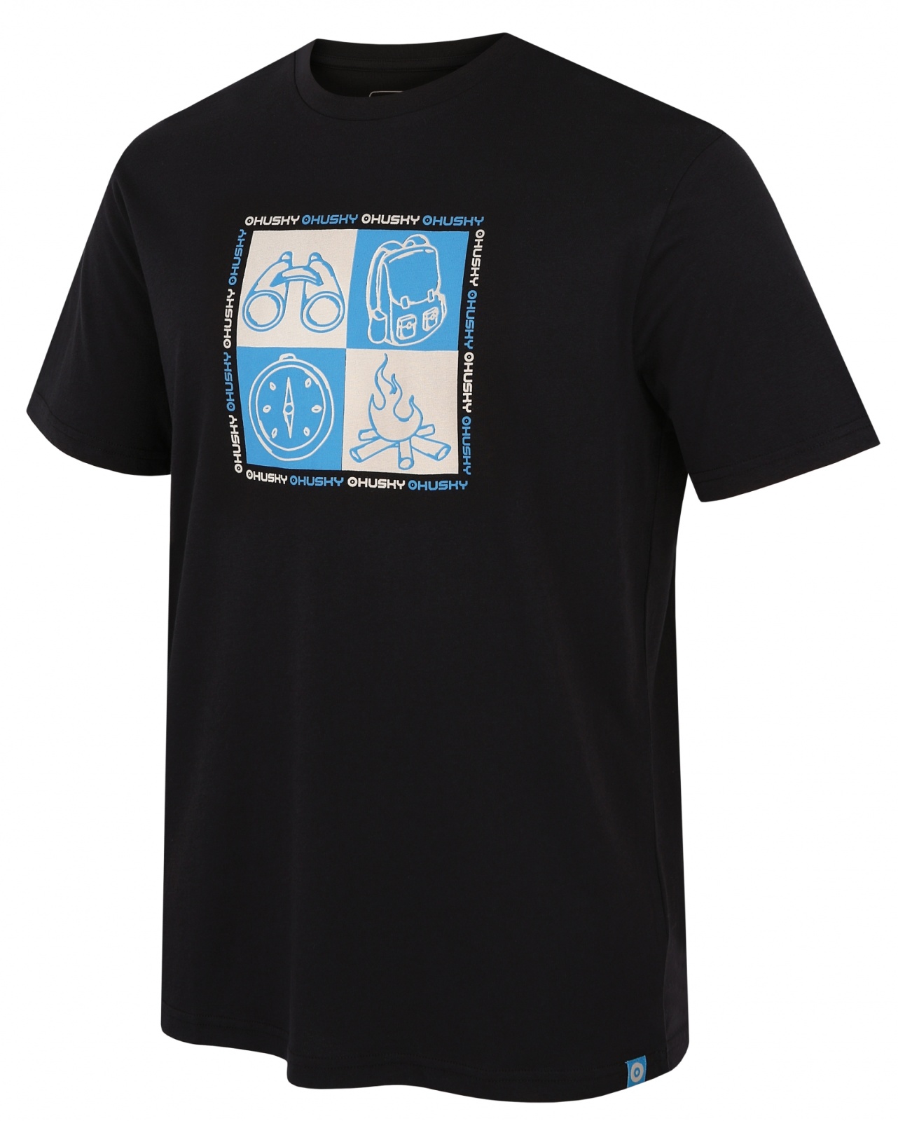 Husky Pánske bavlnené tričko Tee Square M black Veľkosť: XXXL