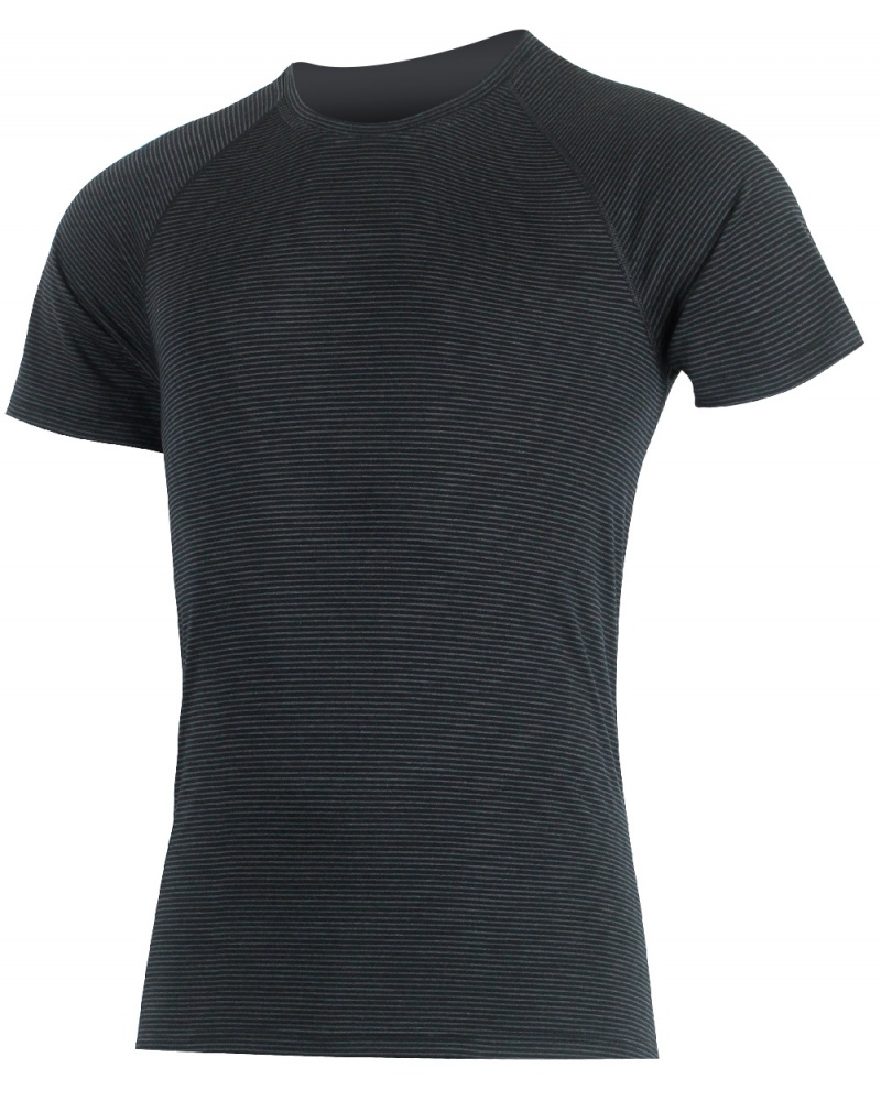 E-shop Lasting pánske merino tričko Z-QUIDO P92 čierne