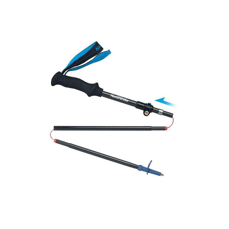E-shop Naturehike karbónová skladacia treková palička ST07 98-115cm 175g - modrá 6927595748497 trekové palice