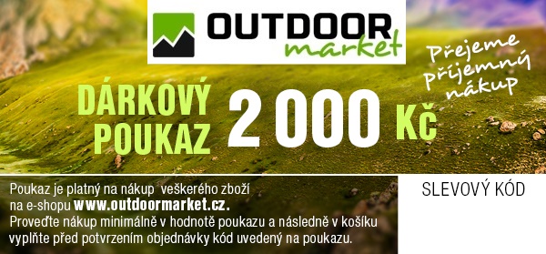 Outdoormarket Darčekový poukaz Hodnota: 2000