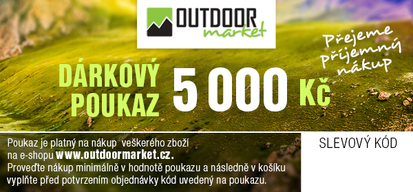 Outdoormarket Darčekový poukaz Hodnota: 5000