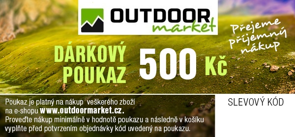 Outdoormarket Darčekový poukaz Hodnota: 500