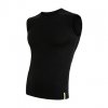 SENSOR MERINO ACTIVE pánske tričko bez rukávov čierna (Veľkosť S)