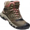 keen ridge flex mid wp women timberwolf brick dust