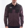 Fresh Trash Men´s Rider Long Sleeve Shirt wine red/black