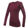 SENSOR MERINO AIR dámské triko dl.rukáv port red