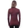SENSOR MERINO AIR dámské triko dl.rukáv port red4