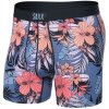saxx ultra super soft boxer brief fly hibiscus jungle blue