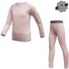 SENSOR MERINO AIR SET dětský triko dl.rukáv + spodky dusty pink