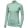 sensor merino df damske triko dl rukav zip basil green