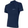 sensor double face panske triko kr rukav deep blue