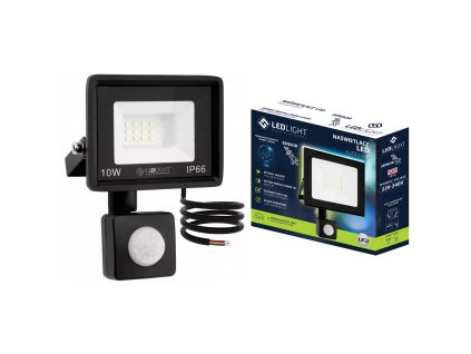 Halogenová LED lampa s pohybovým senzorem IP66 10W, studená bíla