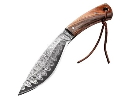 43211 3 turisticky nuz s ozdobenou cepeli kukri 19 cm