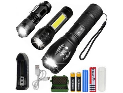 41247 3x led baterka cree xm l t6 a q5 2x zoom a xpe cob