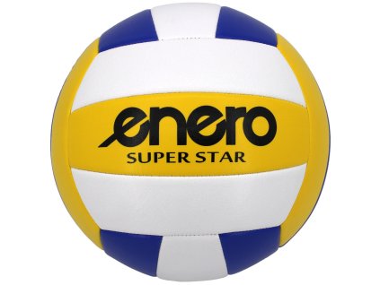 41274 1 volejbalovy mic enero pruhovany vel 5 zluto modry bily