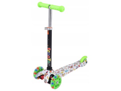 51498 7 kolobezka trikolova mini scooter se sviticimi kolecky motylci