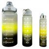 Motivační sportovní láhev 3v1, 2000 ml + 900 ml + 300 ml, různé barvy