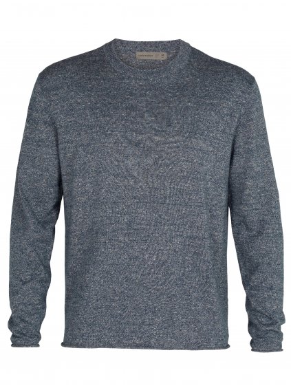 ICEBREAKER Mens Flaxen LS Crewe Sweater, Serene Blue (vzorek)