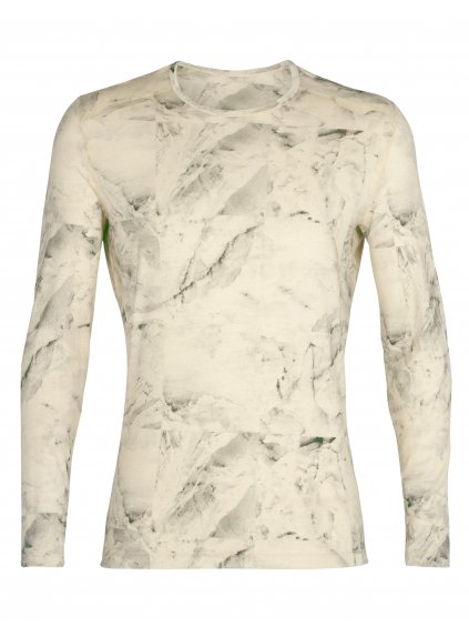 ICEBREAKER Mens Nature Dye 200 Oasis LS Crewe IB Glacier, Seed (vzorek)
