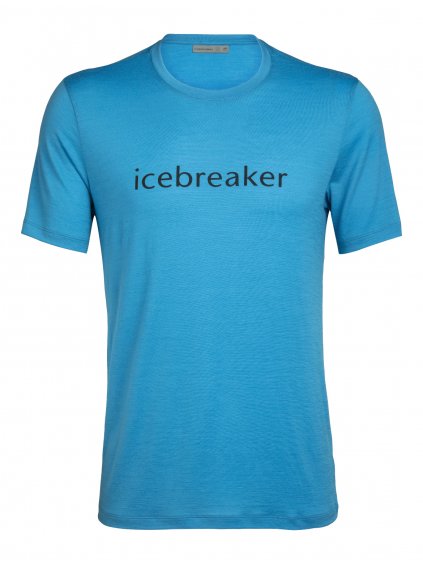 ICEBREAKER Mens Tech Lite SS Crewe Wordmark, Polar (vzorek)