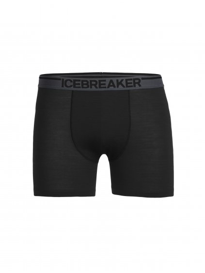 ICEBREAKER Mens Anatomica Boxers, Black