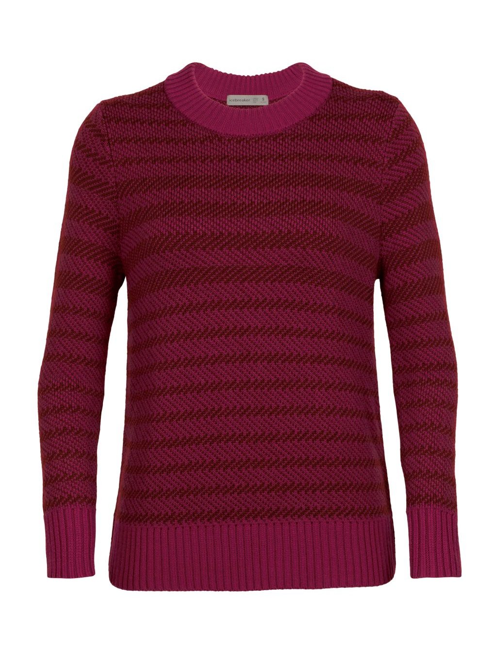 ICEBREAKER Wmns Waypoint Crewe Sweater Cherry Espresso S