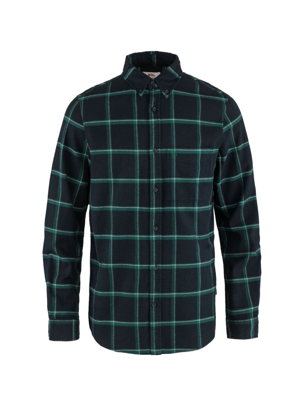 FJÄLLRÄVEN Övik Relaxed Flannel Shirt M, Dark Navy/Arctic Green - OUTDOOR  SHOPS
