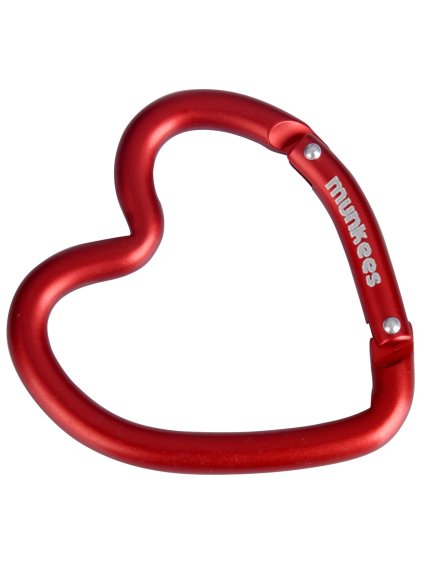 Munkees Carabiner Heart Red