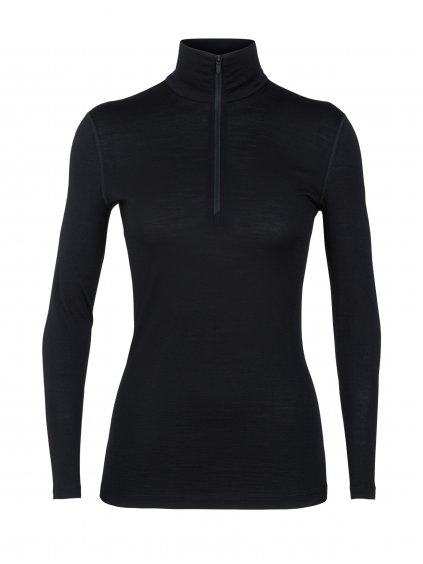 ICEBREAKER Wmns 200 Oasis LS Half Zip, Black (velikost XS)